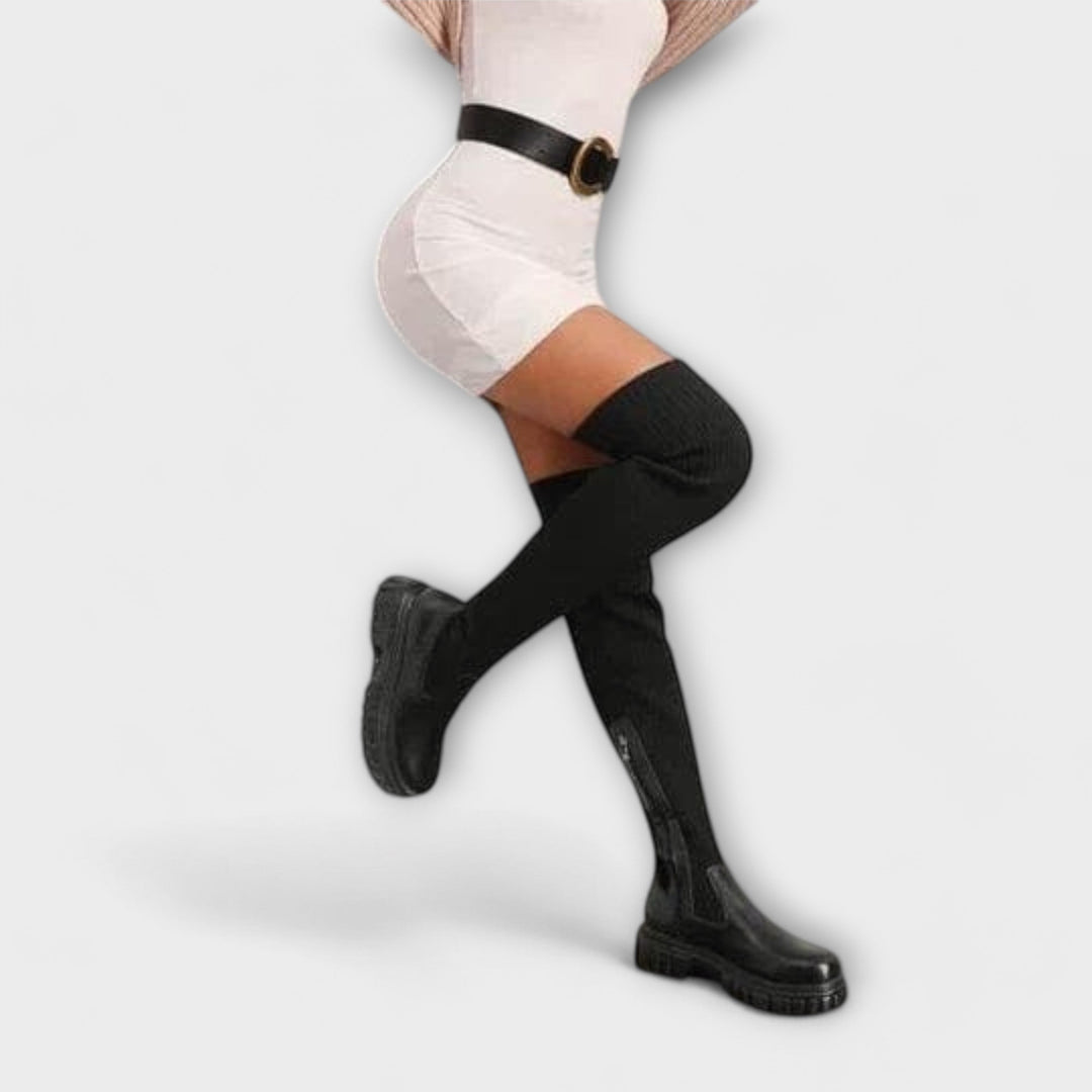 Lureva – Over-the-knee Boots with Chunky Sole