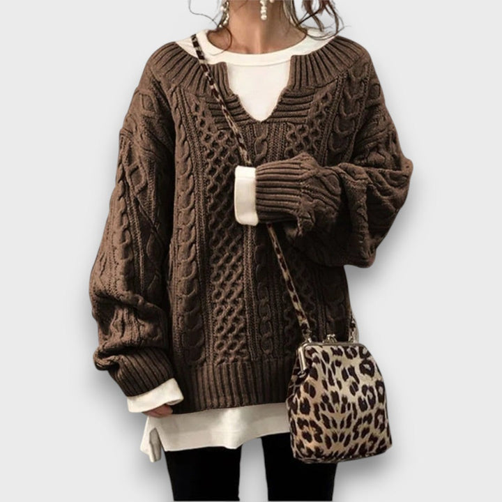 Marielle – Knit Sweater with V-Neck