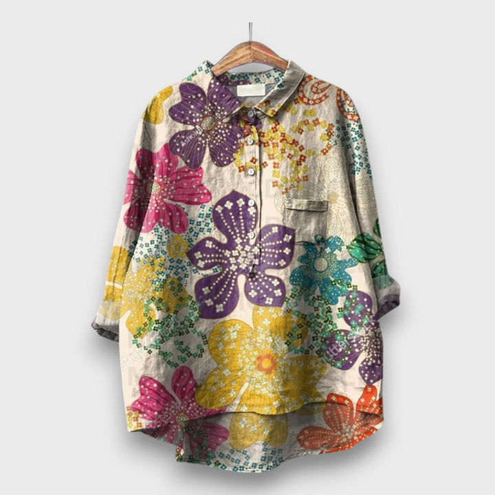 Deliane – Watercolor Blouse in Floral Lightness