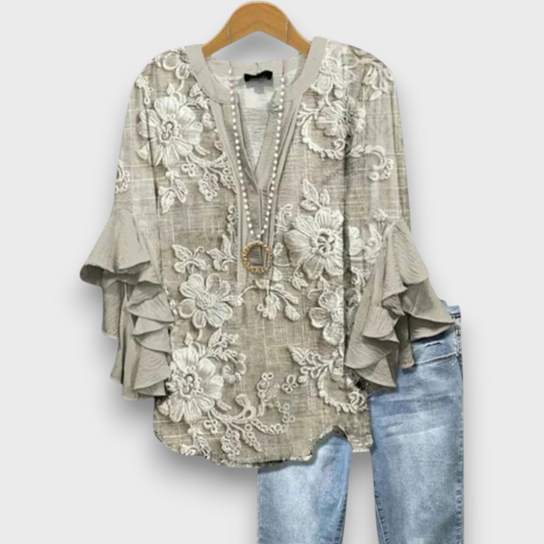 Elysava – Day Blouse with Floral Print