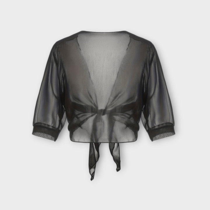 Olivienne – Open-Front Chiffon Blouse